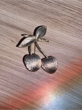 Vintage Sarah Coventry Golden Cherries Brooch